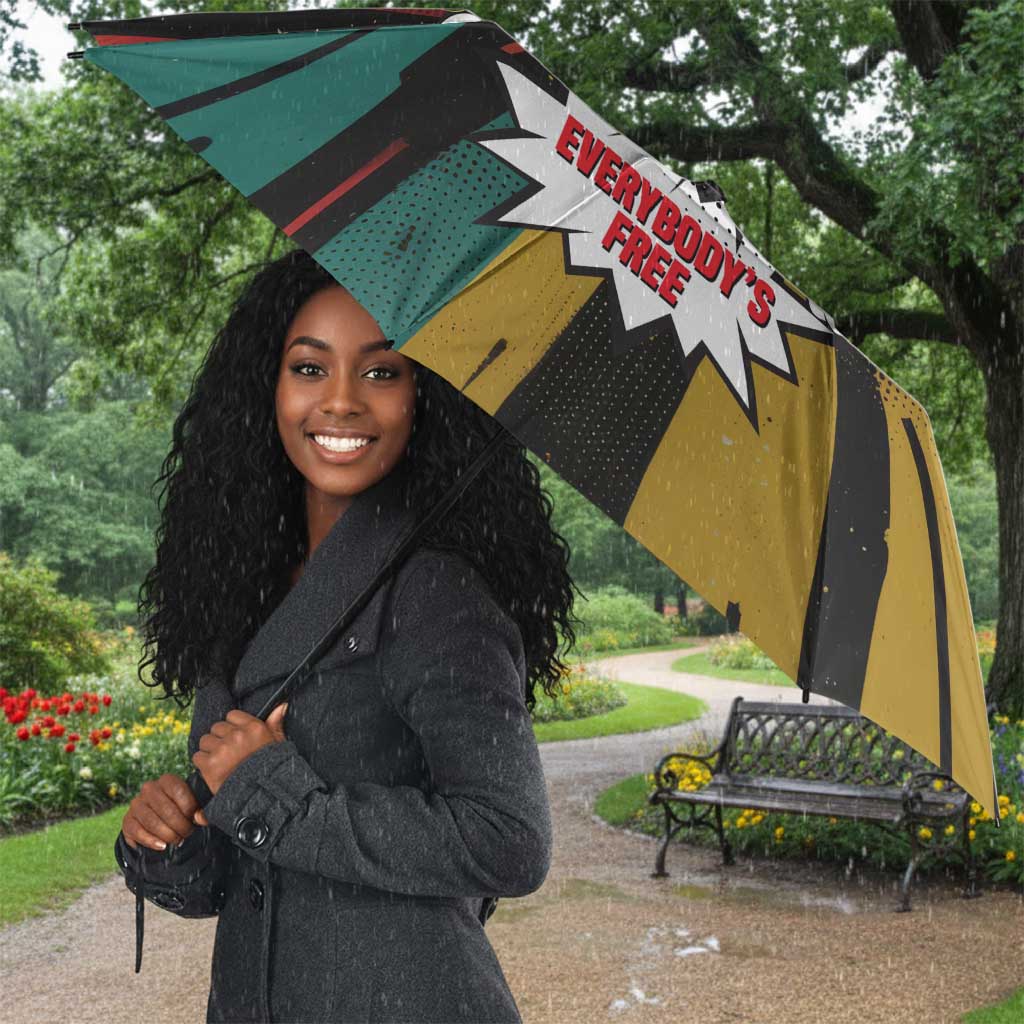 Fannie Lou Hamer Umbrella with Pop Art Comic Style Design Bold Quote and Civil Rights Tribute - African Pride