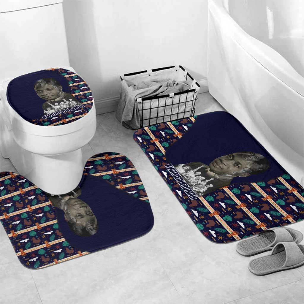 Kwame Nkrumah Bathroom Set Ghana Pan-African Print Design Portrait and Anti-Colonial Legacy Tribute - African Pride