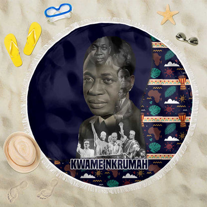 Kwame Nkrumah Beach Blanket Ghana Pan-African Print Design Portrait and Anti-Colonial Legacy Tribute - African Pride