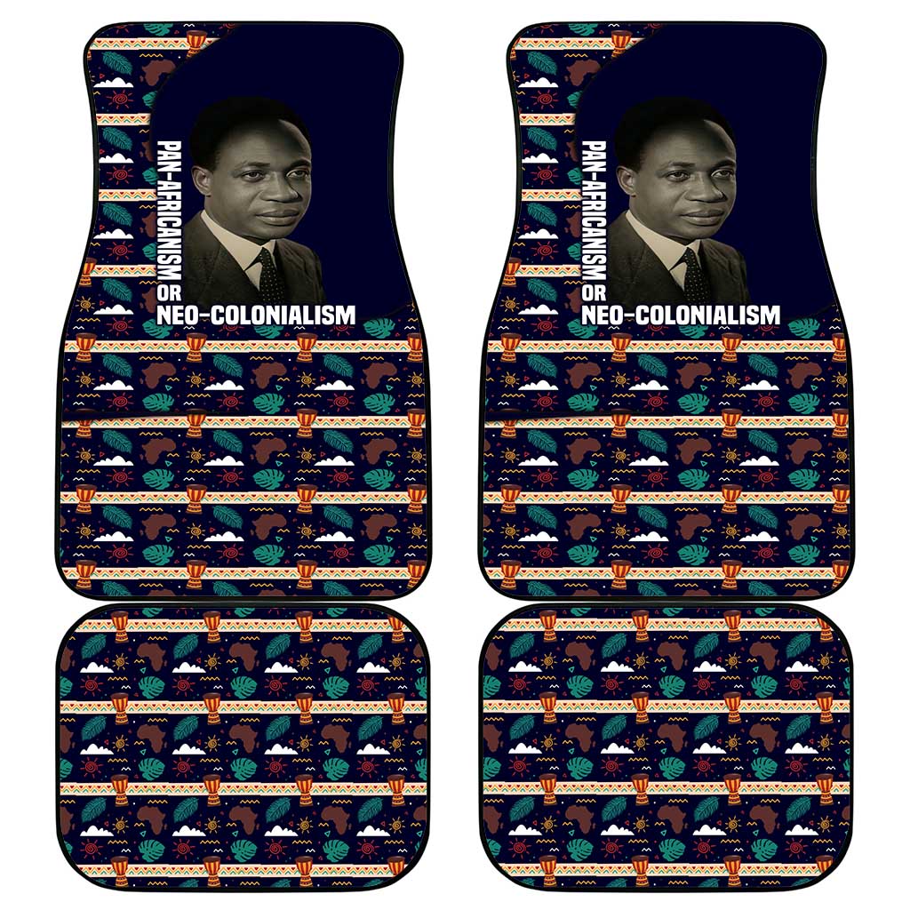 Kwame Nkrumah Car Mats Ghana Pan-African Print Design Portrait and Anti-Colonial Legacy Tribute - African Pride