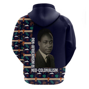 Kwame Nkrumah Hoodie Ghana Pan-African Print Design Portrait and Anti-Colonial Legacy Tribute - African Pride