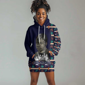 Kwame Nkrumah Hoodie Dress Ghana Pan-African Print Design Portrait and Anti-Colonial Legacy Tribute - African Pride
