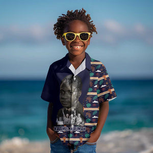 Kwame Nkrumah Kid Hawaiian Shirt Ghana Pan-African Print Design Portrait and Anti-Colonial Legacy Tribute - African Pride