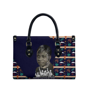 Kwame Nkrumah Leather Bag Ghana Pan-African Print Design Portrait and Anti-Colonial Legacy Tribute - African Pride