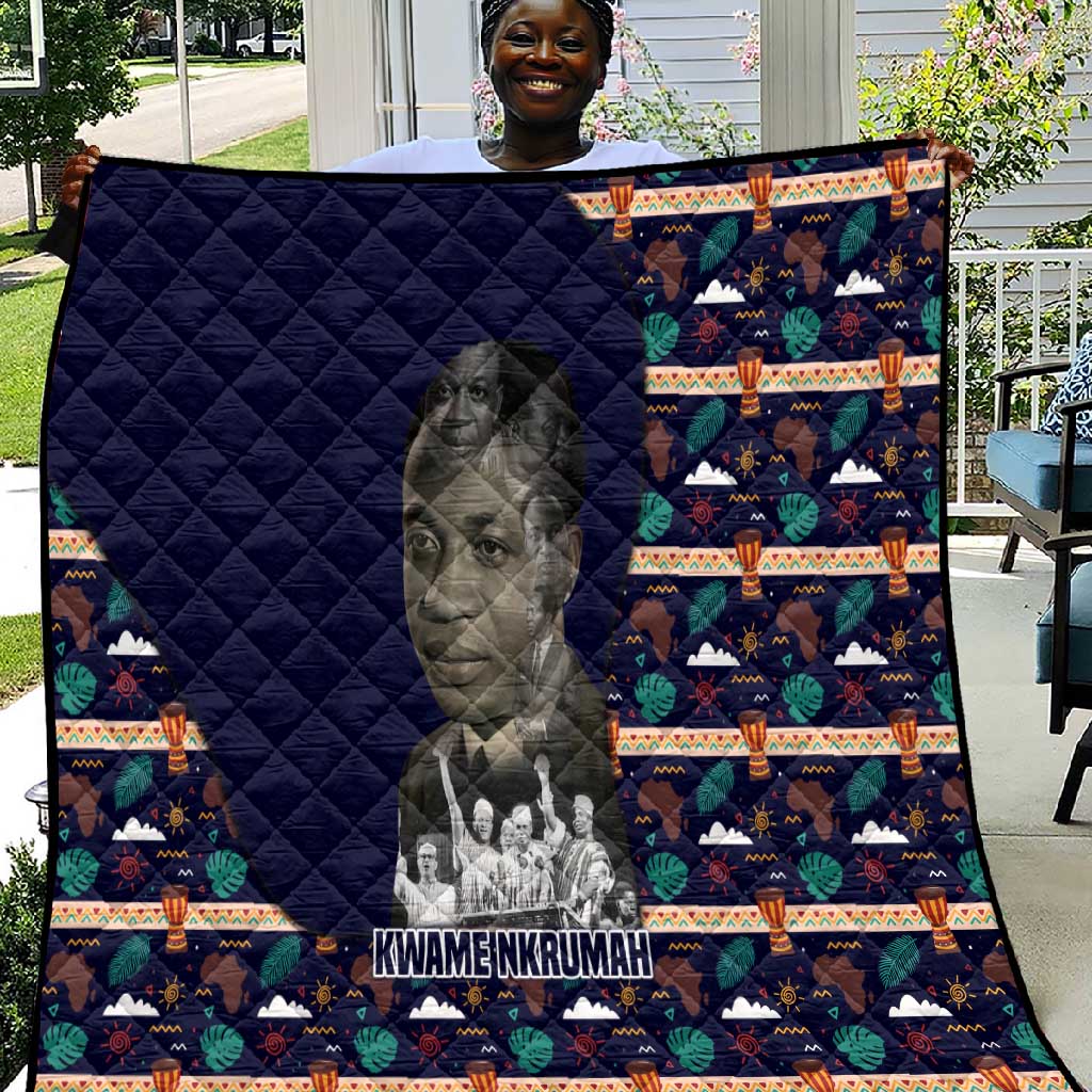 Kwame Nkrumah Quilt Ghana Pan-African Print Design Portrait and Anti-Colonial Legacy Tribute - African Pride