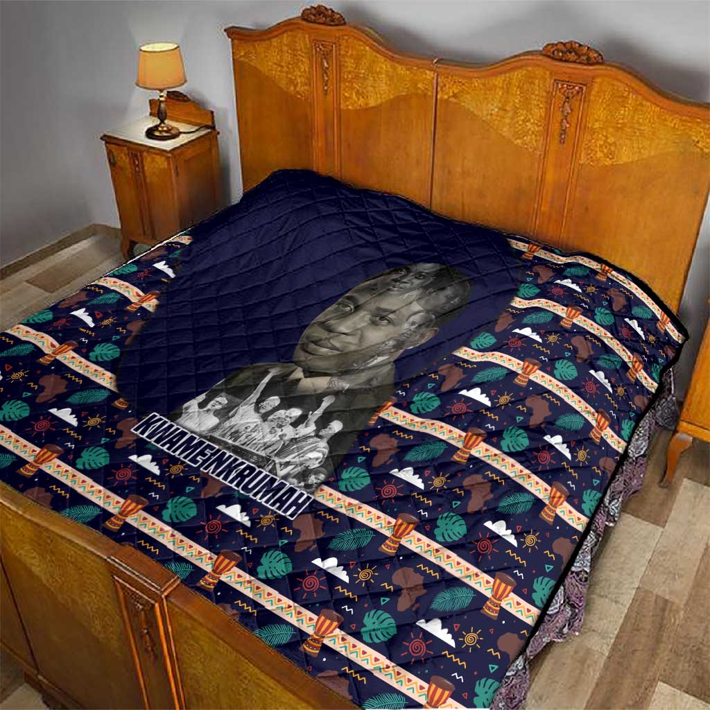 Kwame Nkrumah Quilt Ghana Pan-African Print Design Portrait and Anti-Colonial Legacy Tribute - African Pride