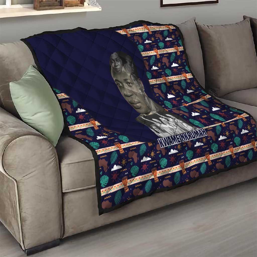 Kwame Nkrumah Quilt Ghana Pan-African Print Design Portrait and Anti-Colonial Legacy Tribute - African Pride