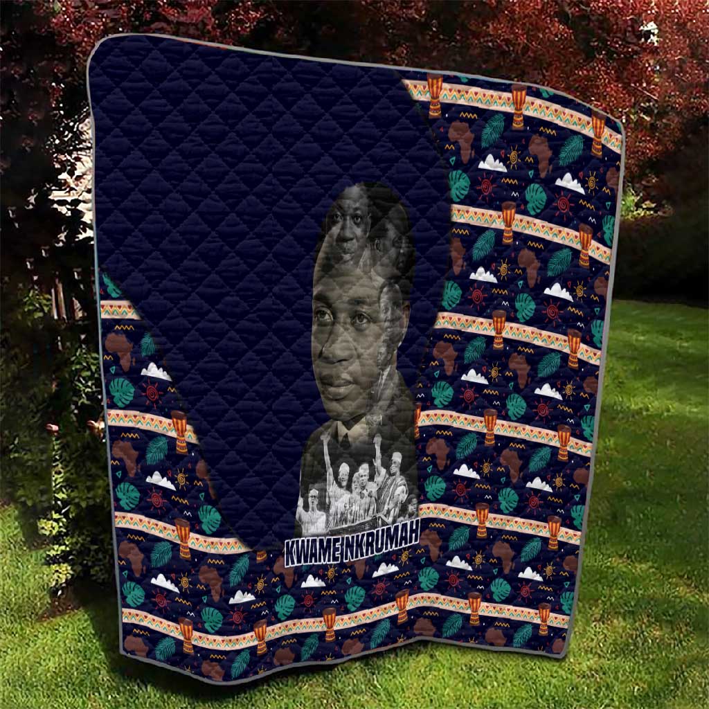 Kwame Nkrumah Quilt Ghana Pan-African Print Design Portrait and Anti-Colonial Legacy Tribute - African Pride
