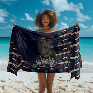 Kwame Nkrumah Sarong Ghana Pan-African Print Design Portrait and Anti-Colonial Legacy Tribute - African Pride