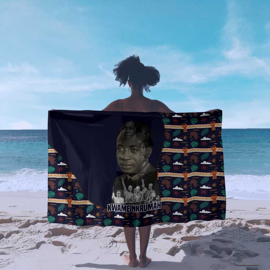 Kwame Nkrumah Sarong Ghana Pan-African Print Design Portrait and Anti-Colonial Legacy Tribute - African Pride