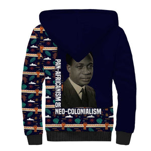 Kwame Nkrumah Sherpa Hoodie Ghana Pan-African Print Design Portrait and Anti-Colonial Legacy Tribute - African Pride