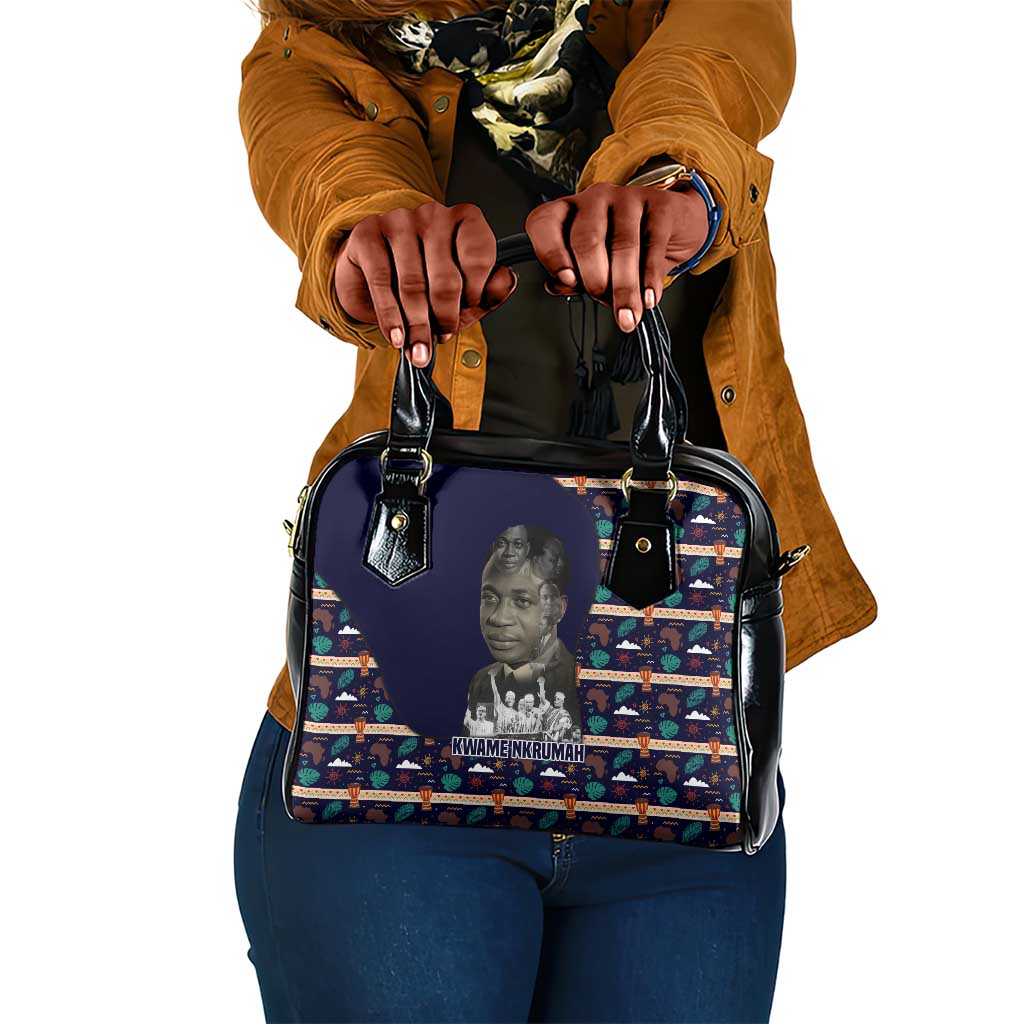 Kwame Nkrumah Shoulder Handbag Ghana Pan-African Print Design Portrait and Anti-Colonial Legacy Tribute - African Pride