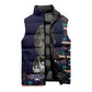 Kwame Nkrumah Sleeveless Puffer Jacket Ghana Pan-African Print Design Portrait and Anti-Colonial Legacy Tribute - African Pride