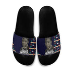 Kwame Nkrumah Slide Sandals Ghana Pan-African Print Design Portrait and Anti-Colonial Legacy Tribute - African Pride