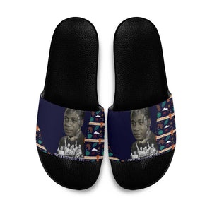 Kwame Nkrumah Slide Sandals Ghana Pan-African Print Design Portrait and Anti-Colonial Legacy Tribute - African Pride