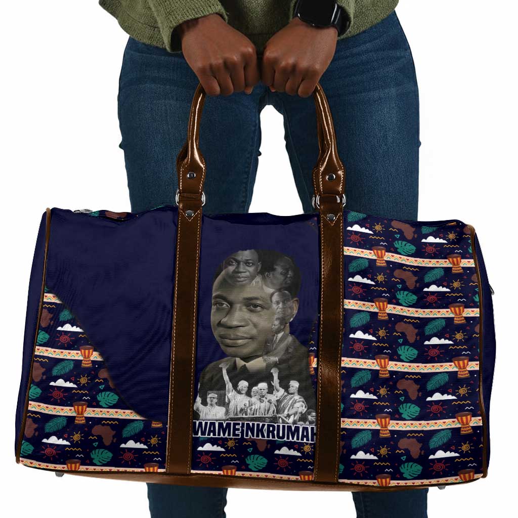 Kwame Nkrumah Travel Bag Ghana Pan-African Print Design Portrait and Anti-Colonial Legacy Tribute - African Pride