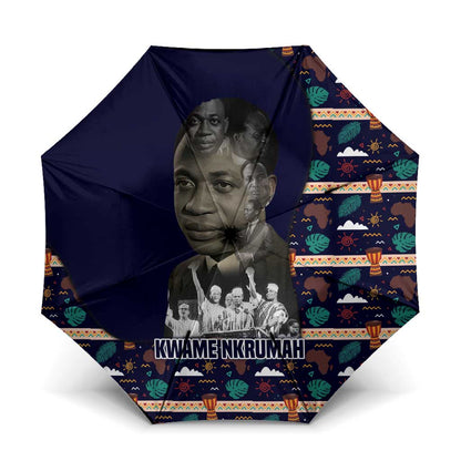 Kwame Nkrumah Umbrella Ghana Pan-African Print Design Portrait and Anti-Colonial Legacy Tribute - African Pride