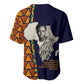 Kwame Nkrumah Ghana Baseball Jersey African Map Pattern Design and Economic Freedom Quote Tribute - African Pride
