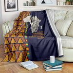 Kwame Nkrumah Ghana Blanket African Map Pattern Design and Economic Freedom Quote Tribute - African Pride
