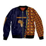 Kwame Nkrumah Ghana Bomber Jacket African Map Pattern Design and Economic Freedom Quote Tribute - African Pride