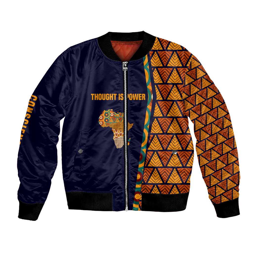 Kwame Nkrumah Ghana Bomber Jacket African Map Pattern Design and Economic Freedom Quote Tribute - African Pride