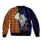 Kwame Nkrumah Ghana Bomber Jacket African Map Pattern Design and Economic Freedom Quote Tribute - African Pride