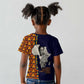 Kwame Nkrumah Ghana Kid T shirt African Map Pattern Design and Economic Freedom Quote Tribute - African Pride