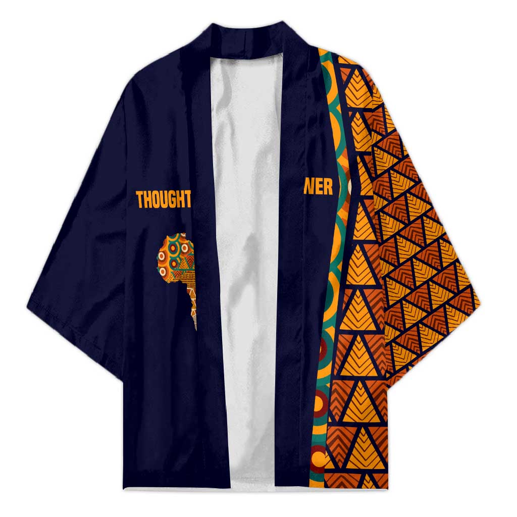 Kwame Nkrumah Ghana Kimono African Map Pattern Design and Economic Freedom Quote Tribute - African Pride