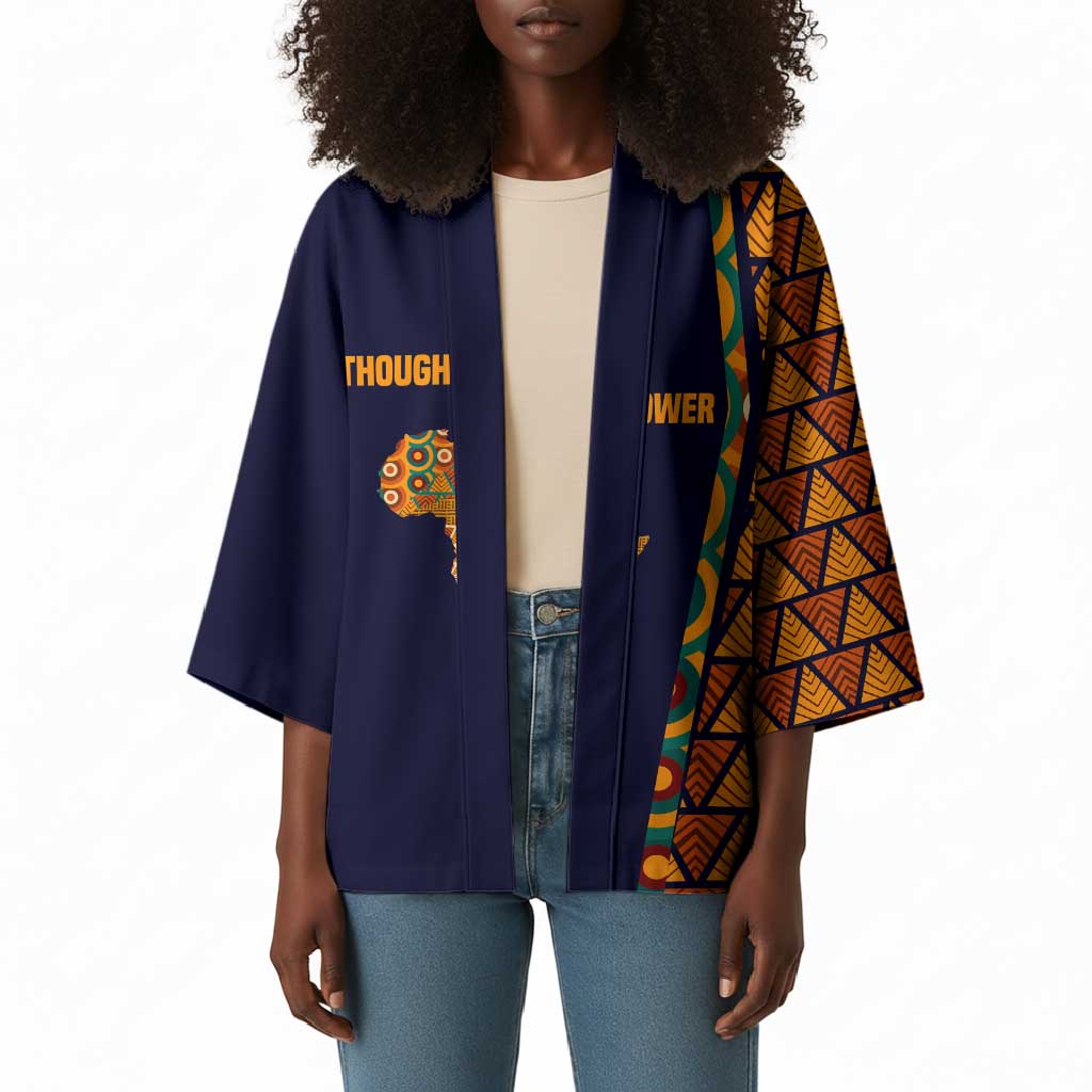Kwame Nkrumah Ghana Kimono African Map Pattern Design and Economic Freedom Quote Tribute - African Pride