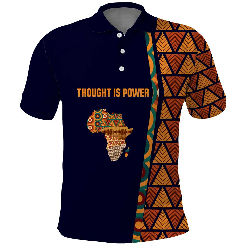 Kwame Nkrumah Ghana Polo Shirt African Map Pattern Design and Economic Freedom Quote Tribute - African Pride