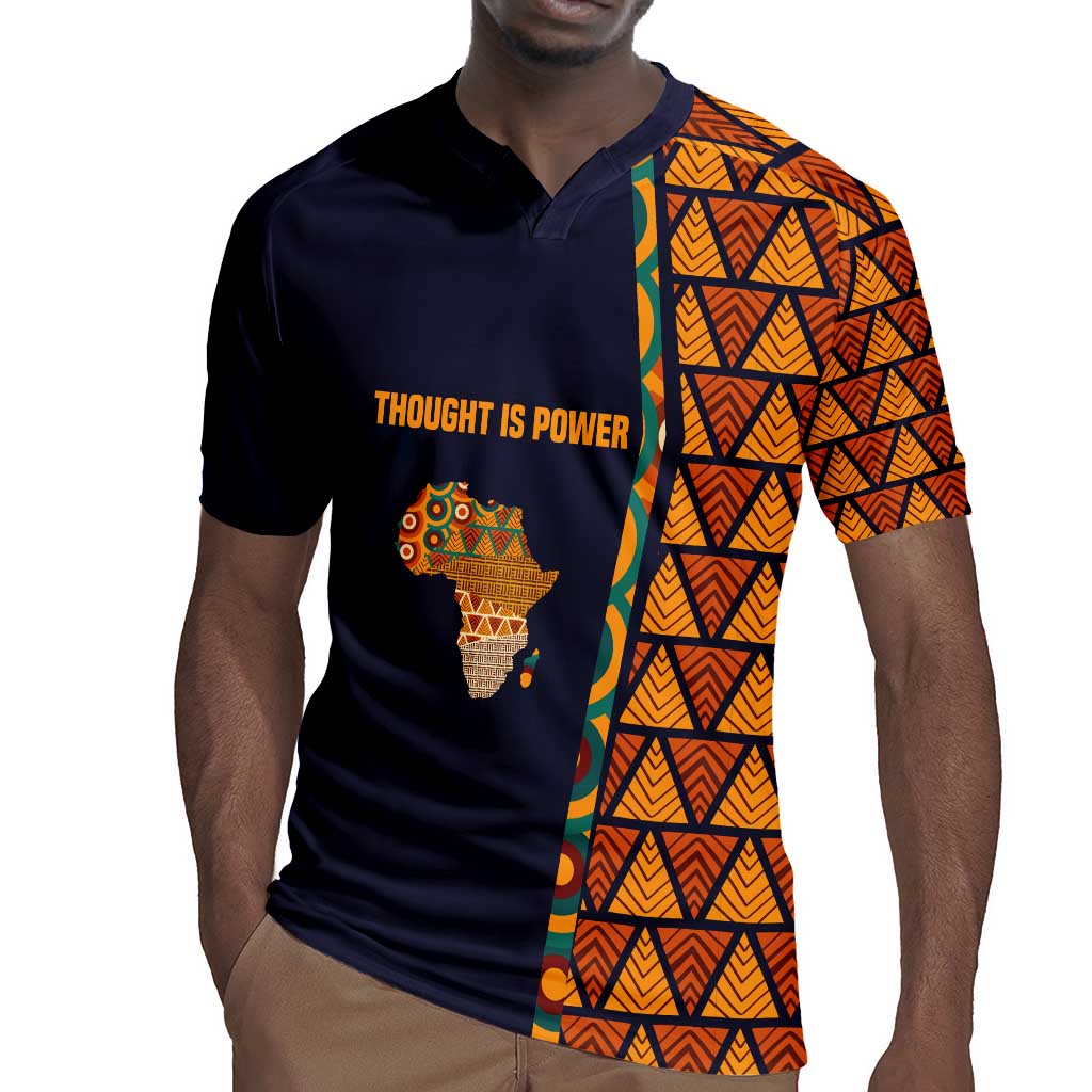 Kwame Nkrumah Ghana Rugby Jersey African Map Pattern Design and Economic Freedom Quote Tribute - African Pride