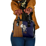 Kwame Nkrumah Ghana Shoulder Handbag African Map Pattern Design and Economic Freedom Quote Tribute - African Pride
