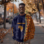 Kwame Nkrumah Ghana Sweatshirt African Map Pattern Design and Economic Freedom Quote Tribute - African Pride