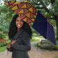 Kwame Nkrumah Ghana Umbrella African Map Pattern Design and Economic Freedom Quote Tribute - African Pride
