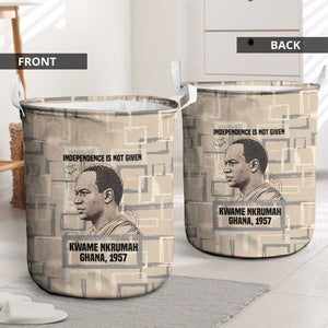 Kwame Nkrumah Laundry Basket with Raised Fist Design and Independence Quote Ghana 1957 Tribute - African Pride