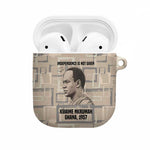 Kwame Nkrumah AirPods Case with Raised Fist Design and Independence Quote Ghana 1957 Tribute - African Pride