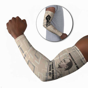 Kwame Nkrumah Arm Sleeves with Raised Fist Design and Independence Quote Ghana 1957 Tribute - African Pride