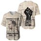 Kwame Nkrumah Baseball Jersey with Raised Fist Design and Independence Quote Ghana 1957 Tribute - African Pride
