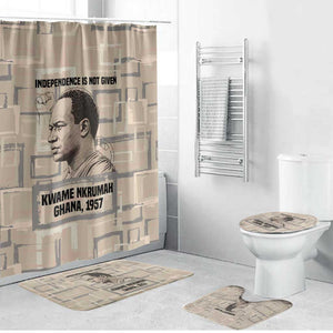 Kwame Nkrumah Bathroom Set with Raised Fist Design and Independence Quote Ghana 1957 Tribute - African Pride