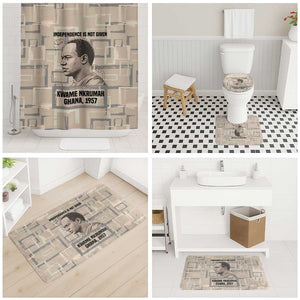 Kwame Nkrumah Bathroom Set with Raised Fist Design and Independence Quote Ghana 1957 Tribute - African Pride