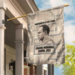 Kwame Nkrumah Garden Flag with Raised Fist Design and Independence Quote Ghana 1957 Tribute - African Pride