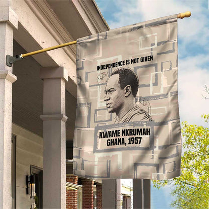 Kwame Nkrumah Garden Flag with Raised Fist Design and Independence Quote Ghana 1957 Tribute - African Pride