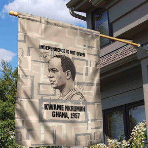 Kwame Nkrumah Garden Flag with Raised Fist Design and Independence Quote Ghana 1957 Tribute - African Pride