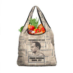 Kwame Nkrumah Grocery Bag with Raised Fist Design and Independence Quote Ghana 1957 Tribute - African Pride