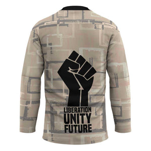 Kwame Nkrumah Hockey Jersey with Raised Fist Design and Independence Quote Ghana 1957 Tribute - African Pride