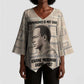 Kwame Nkrumah Kimono Sleeve Blouse with Raised Fist Design and Independence Quote Ghana 1957 Tribute - African Pride