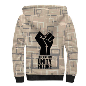 Kwame Nkrumah Sherpa Hoodie with Raised Fist Design and Independence Quote Ghana 1957 Tribute - African Pride