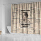 Kwame Nkrumah Shower Curtain with Raised Fist Design and Independence Quote Ghana 1957 Tribute - African Pride