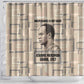 Kwame Nkrumah Shower Curtain with Raised Fist Design and Independence Quote Ghana 1957 Tribute - African Pride