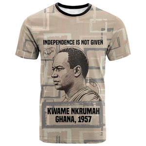 Kwame Nkrumah T shirt with Raised Fist Design and Independence Quote Ghana 1957 Tribute - African Pride